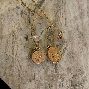 Fake gold coin necklaces